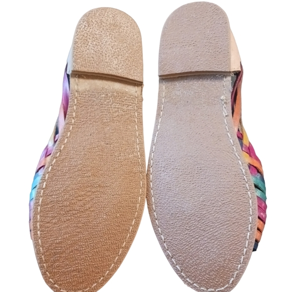 NEW Hand Made Mexican Aldi Primavera Huraches Woven Leather Aztec Loafer - Picture 6 of 7